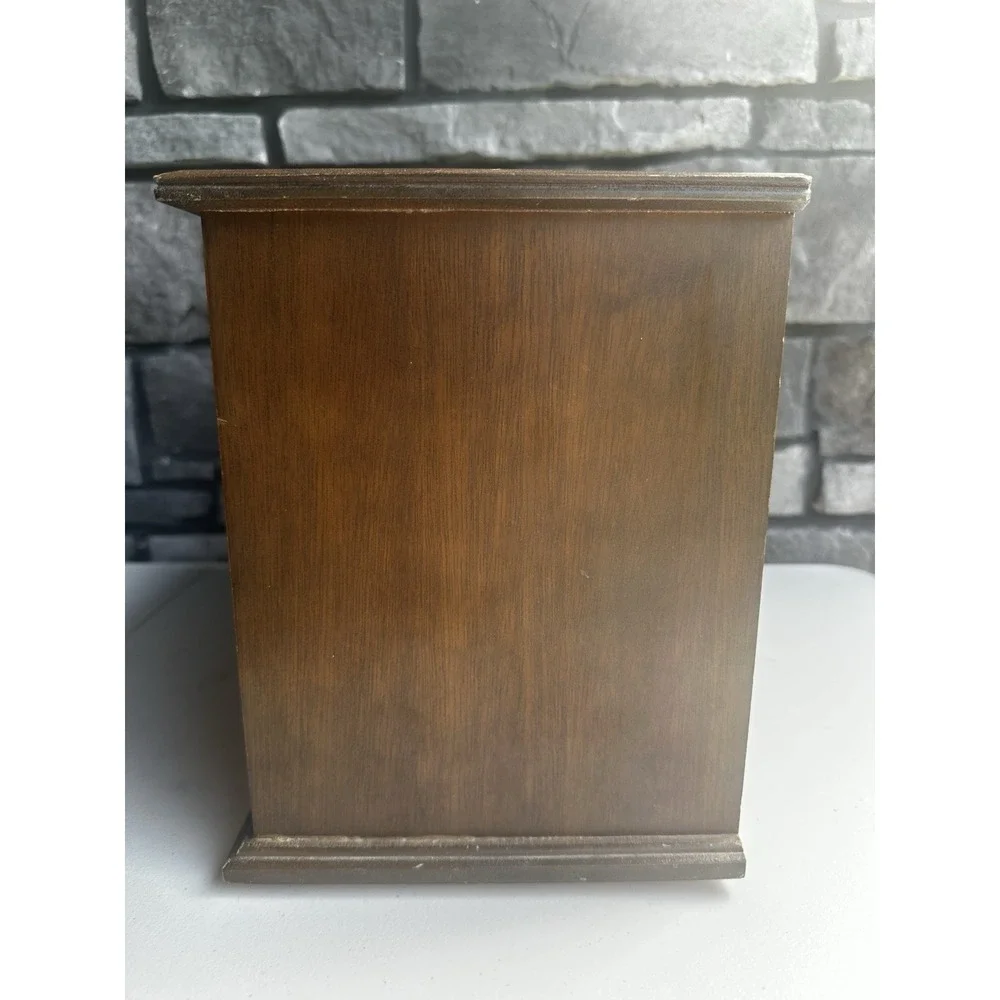 Vintage MCM Kellerman Wooden Jewelry Keepsake Box Case Chest 11 Drawers Cottage